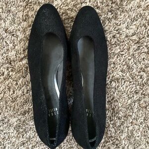 Stuart Weitzman Black Textured Heels 8M